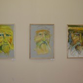 Триптих польской художницы Камилы Куик, посвящённый М. Пузыреву, городская выставка художников в 2010 году.