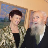 Михаил Пузырев и Галина Сергеева на выставке в Коряжме, 27 января 2008 года.