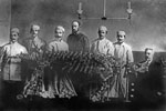 Первый отпрепарированный скелет скутозавра. Фото из архива Палеонтологического института им. А. А. Борисяка РАН